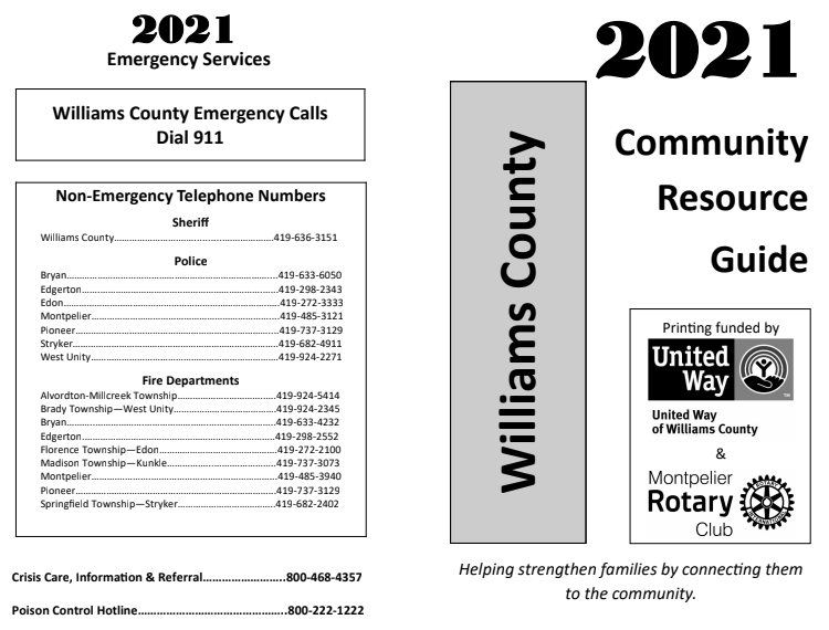 Need Help? United Way of Williams County